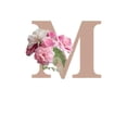 thumbnail image 2 of Chic Floral 'M' Print Women's T-Shirt - Casual Crew Neck, Short Sleeve, Stretchy Polyester Blend, Machine Washable - Perfect for Summer & Everyday Fashion, Creative, Holiday, Sportswear, 2 of 8