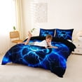 thumbnail image 2 of Metsweet Magical Dragon Duvet Cover Queen, Abstract Blue Lightning Queen Bedding,Black Reversible,3-Piece,1 Duvet Cover and 2 Pillowcases, 2 of 6