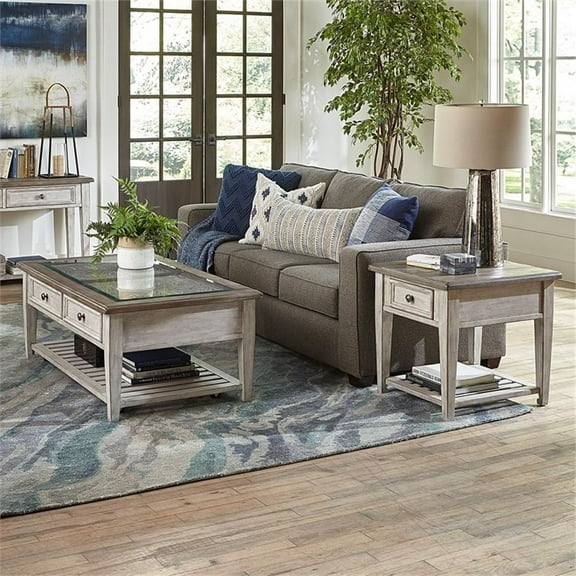 Heartland Off White Wood 3 Piece Set