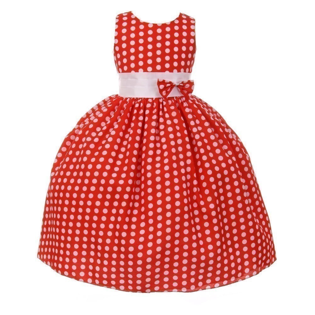 polka dot red and white dress