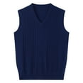 thumbnail image 1 of Styesk Débardeurs Homme Homme Couleur Unie Tricot Col Rond Couvre-Chef Chandail Élastique, 1 of 3