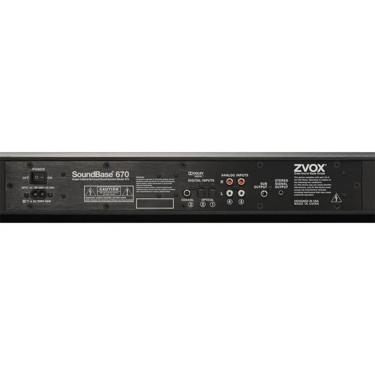 Zvox hotsell soundbase 670