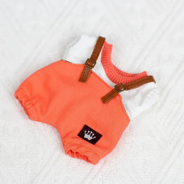 Mini ropa de muñeca de peluche de 17cm, accesorios de atuendo para Corea, Kpop Exo Labubu Idol, monos, pantalones, conjunto de ropa para muñeca Macaro