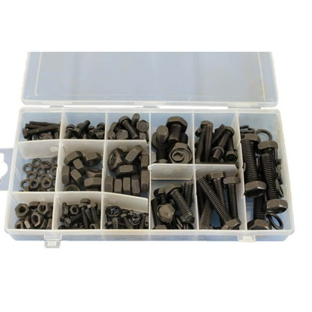 

TEMO 240 pc Heavy Duty Nut and Bolt Assortment Set Kit M4 M5 M6 M8 M10