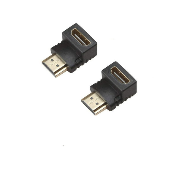 2 PACK 4K HDMI Adapter 90 degree Right Angle Male to Female Type Port Angled adaptor adapter