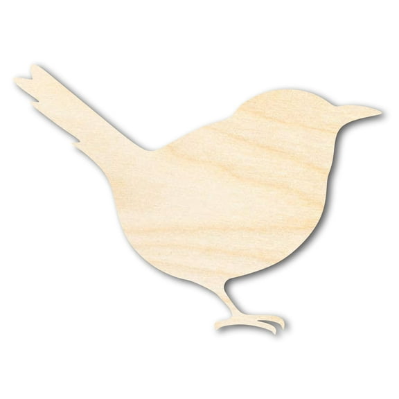 Unfinished Wood Wren Shape - Craft - up to 46" DIY 5" / 1/4"