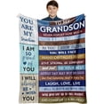 thumbnail image 1 of LHSHID Grandson Gifts from Grandma And Grandpa Gifts for Grandson Grandson Gifts from Grandparents Best Grandson Blanket to My Grandson Christmas Birthday Gift Blanket for Teen Boys Men 40"x50", 1 of 7