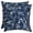 Navy Blue King Palm, variant on ARDEN Essentials Outdoor Pillow 16 x 16, Neutral Aurora Damask