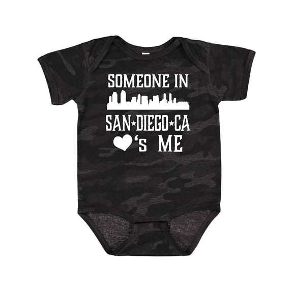 Inktastic San Diego Someone Loves Me Skyline Boys or Girls Baby Bodysuit