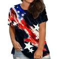 thumbnail image 1 of Fartey T-Shirts du 4 Juillet pour Femmes Grande Taille Patriotiques Rouge Blanc et Bleu T-Shirts Graphiques Coupe Ample Manches Courtes T-Shirts Classiques Col Rond Blouses Hauts Blouses Grande Taille pour Femmes, 1 of 6