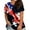 Black, variant on Fartey 4th of July Shirts for Women Plus Size Patriotic Red White and Blue Graphic Tshirts Loose Fit Short Sleeve Tees Classic Crewneck Blouses Tops Plus size Blouses for Women