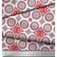 thumbnail image 3 of Soimoi Poly Georgette Fabric Floral Mandala Print Sewing Fabric Yard 42 Inch Wide, 3 of 3