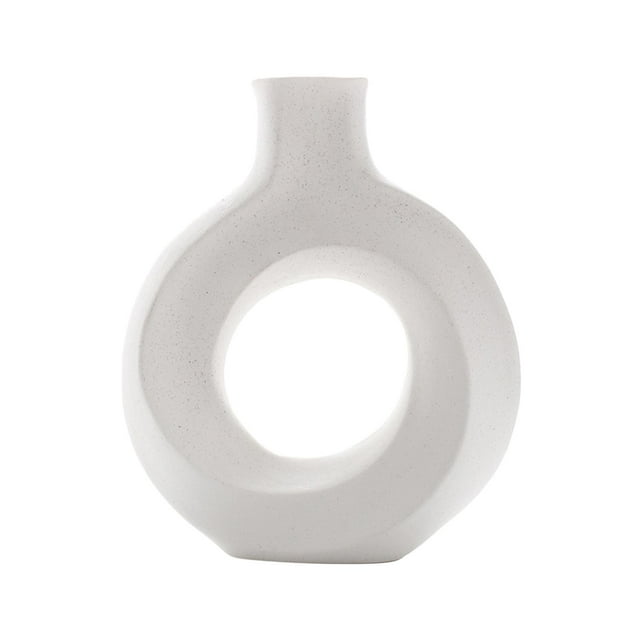 Jarrón de ceramica Fernando adorno para Dormitorio Sala de estar decoración Blanco