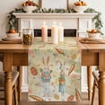 thumbnail image 2 of Table Runner - 72 Inch Long, Spring Easter Kitchen Dining Table Runner Dresser Scarves, Bunny Carrots Eggs Floral Botanical Yellow Farmhouse Decor for Coffee Tables Wedding Party Banquet, 2 of 8