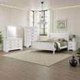thumbnail image 5 of Nim 5pc Queen Bedroom Set- Sleigh Panel Design- White Okume Veneer, 5 of 6