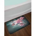 thumbnail image 2 of Floral Bath Mat, Orchid Flower with Butterfly Soft Fresh Spring Nature Theme Art Photo, Non-Slip Plush Mat Bathroom Kitchen Laundry Room Decor, 29.5 X 17.5 Inches, Baby Pink and Jade Green, Ambesonne, 2 of 2