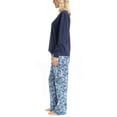 thumbnail image 5 of MUK LUKS Womens Pajama 2-Piece Set, Super Soft Long Sleeve Shirt and Pants, Sweater Weather, Pijama De Mujer, Blue TieDye, L, 5 of 6