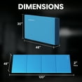 thumbnail image 3 of BalanceFrom All Purpose 4'x10'x2" Extra Thick High Density Anti Tear Gymnastics Gym Folding Exercise Aerobics Mats w/Sectional Floor Balance Beam, Blue, 3 of 12