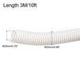 thumbnail image 2 of Split Wire Loom Tubing PE Corrugated Pipe Conduit 10ft Length 20x25mm White for Wire Cable, 2 of 5