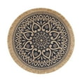 thumbnail image 1 of Rattan Trivet Mats Heat Insulation Handmade Cotton Flax Dining Table Non-Slip Placemat for Kitchen, 1 of 12