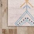 thumbnail image 4 of nuLOOM Kiya SpinClean Machine Washable Moroccan Tribal Geometric Area Rug, 6' x 9', Kiya Light Beige, 4 of 9