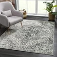 thumbnail image 2 of Hauteloom Marash Collection Ozer Oriental Persian Living Room, Bedroom Area Rug - Traditional Medallion Pattern - Boho Vintage Distressed - Beige, Purple, Yellow, Pink, Multicolor - 7'10" x 11', 2 of 7
