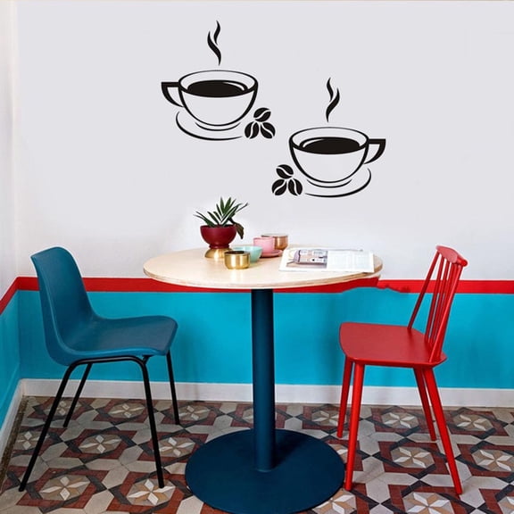 Clearance Wall stickers under $5,House Kitchen Stickers Mural Decal Wall Removable Cup Coffee Decor Home Vinyl Home Decor