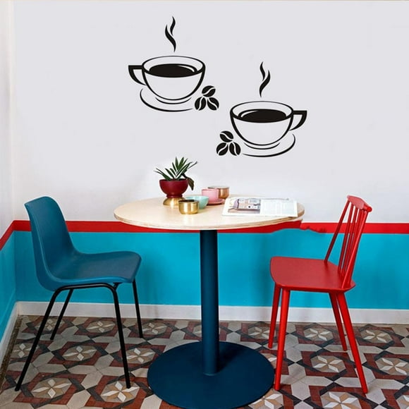 Dvkptbk Wall Stickers Kitchen Cup Wall Stickers Vinyl Decal Mural Home Decor Removable Home Decor