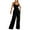 Black, variant on Bovxnpu Women Athletic Outfits, 2 Piece Workout Sets, Women's Casual Loose Sports Drawstring Sleeveless With Guard Pants Set XL