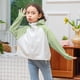 thumbnail image 3 of Penkiiy Chicas Chicos Camisa de manga larga Protección Solar Capucha Ligera Entrenamiento Atlético Suéter Top Rash Guard para niños 8 Años Verde, 3 of 3