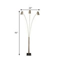 thumbnail image 5 of 95 Inch Modern Metal Arc Tri Lamp with Dimmer Marble Base Gold Black- Saltoro Sherpi, 5 of 6