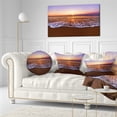 thumbnail image 1 of Orange Tinged Sea Waters at Sunset - Beach Photo Canvas Print, 1 of 3