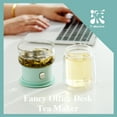 thumbnail image 4 of ZENS Modern Small Tea Infuser Teapot, Tritan One Touch Maker for Loose Leaf Diffusers With Insulated Cup and Travel Kits, 4 of 10