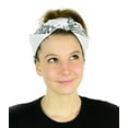 100% Cotton USA Made Multi-Purpose Bandana Head Wrap Set, USA Black White 3 Pieces