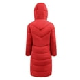 thumbnail image 5 of Women's Winter Hooded Mid Length Slim Fit Thermal Insulated Jacket Warm Cozy Outerwear, 5 of 5