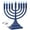 Blue, variant on Zion Judaica 9" LED Hanukkah Menorah Silver Powered by Batteries or USB Type C Cable Flameless Chanukkah Candleholder USB Electric Minorah Bulbs Chanukah Decoration Lights Hanukkiah