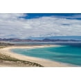 thumbnail image 2 of Bibikow, Walter 32x23 Gold Ornate Wood Framed with Double Matting Museum Art Print Titled - Canary Islands-Fuerteventura Island-Costa Calma-high angle view of Playa de Sotavento beach, 2 of 4