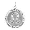 thumbnail image 2 of Charm Leo Coin Pendant Necklace in Sterling Silver (20 Inches), 2 of 4