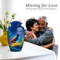 thumbnail image 7 of Puffin Memorial Cremation Urns For Human Ashes For Man, Blue Urn For Adult Male, Small Keepsake Urn For Mom, Decorative Urns For Human Ashes Adult Woman, 1 Large & 4 Mini (10&3 Inch), 7 of 7