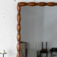 thumbnail image 2 of Mid Century Modern Solid Wood Frame Wall Mirror with Non Distorting Float Glass for Bedroom and Living Room Decor, Brown, 2 of 7