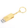 thumbnail image 4 of Unidad flash USB, disco UU giratorio de metal dorado, accesorio de computadora, durabilidad probada, 4 of 8