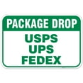 thumbnail image 1 of Package Drop Sign, Ups FedEx USPS Drop Sign,, 1 of 8