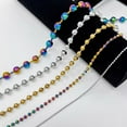 thumbnail image 3 of 6"-10" Stainless Steel Ball Chain Bead Bracelet Silver Gold 2/4/6/8/10Mm P274, 3 of 16