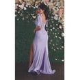 thumbnail image 5 of Womens Lilac Bridesmaid Prom Stretchy Long Cowl Neck Off The Shoulder Trumpet Plus Size Dress, 5 of 6