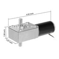 thumbnail image 4 of Unique Bargains DC 12V 25RPMDouble Shaft Worm Gear Motor High Torque Speed Reduction, 4 of 7