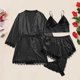 thumbnail image 2 of Tallas grandes Lencería sexy Mujer Seda Bata Satén Albornoz Ropa de dormir Pijamas Fridja nalpqowj18379, 2 of 5