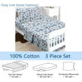 thumbnail image 2 of MVP Sports #32 #24 Basketball Baseball Football 3 Piece Multicolor Blue Cotton Toddler Sheet Set, 2 of 7