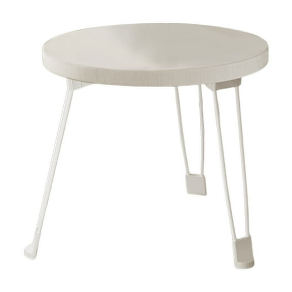 geerera Round Coffee Table, Folding Low Coffee Table, Movable Small Table Without Installation, Boho Coffee Tables for Couch Living Room Home Office