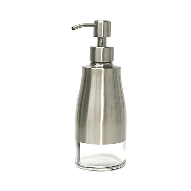 Botella De Loción De Acero Inoxidable Con Vidrio Botella De Gel De Ducha Transparente Botella De Prensa De Lavado De Manos Botella De Jabón De Baño Gel De Ducha Reutilizable Botella Sub-Embotellada Sweethay HA015801-00