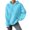 Light Blue, variant on Women's Hoodies Long Sleeve Casual Solid Drawstring Hoodie Sweatshirts For Women Pullover, Jacquard Design Fall Winter Fashion with Soft Fabric for Cozy Wear,Beige,L